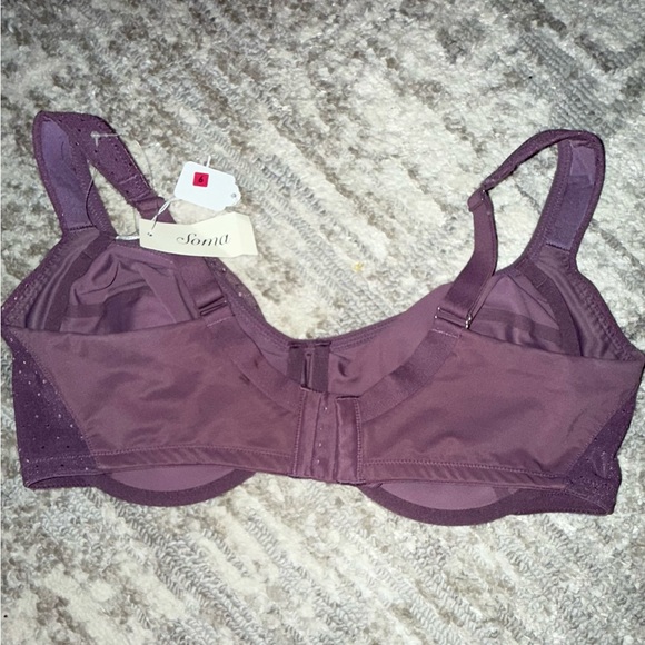 Soma ❤️BNWT❤️ Deep Purple Lace Stunning Support Unlined Bra - Picture 5 of 7